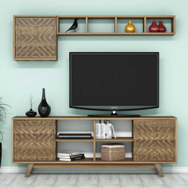 Hanah Home Mueble de TV Inci - Walnut